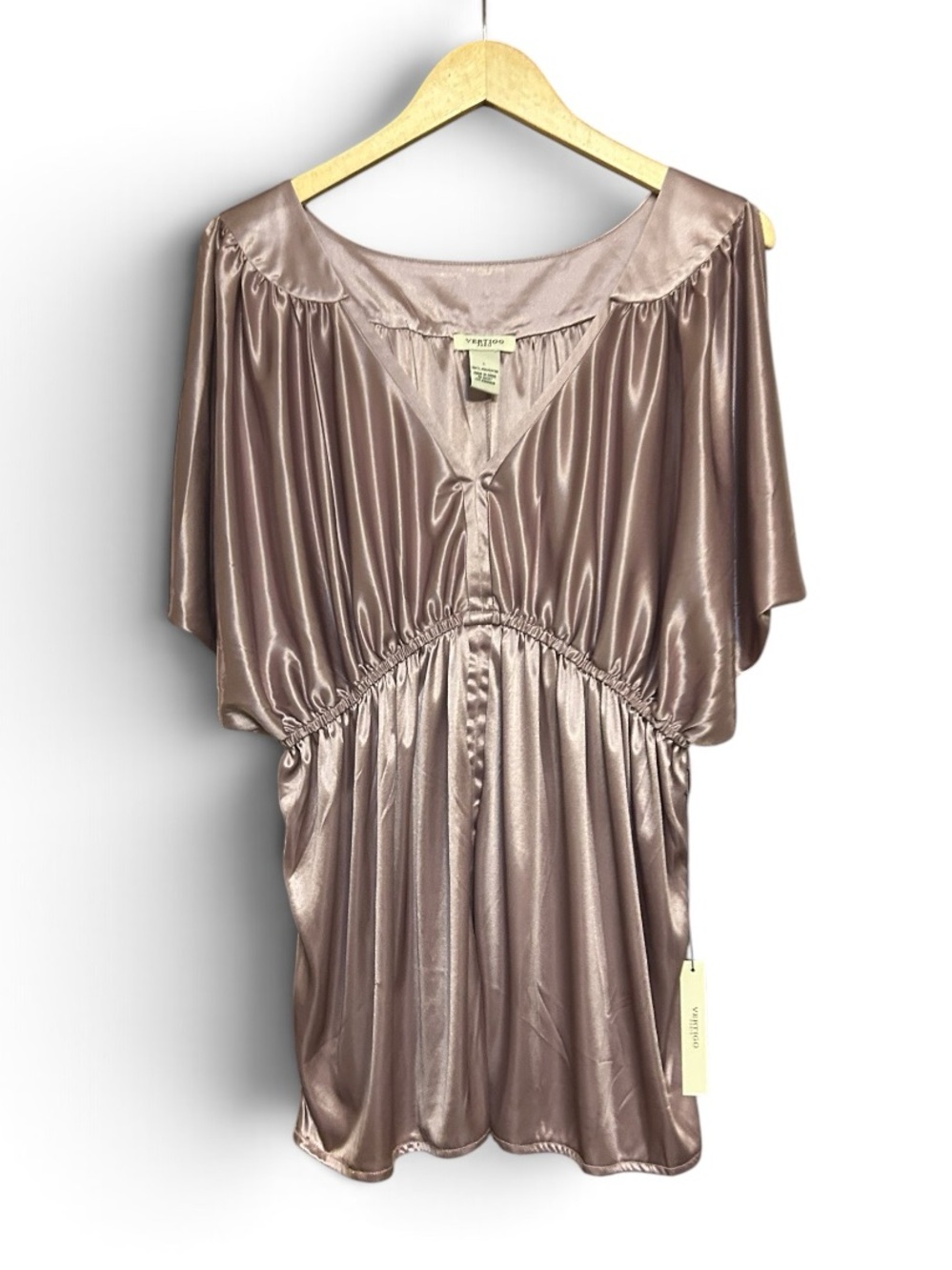 NWT VERTIGO PARIS Satin Boho Top